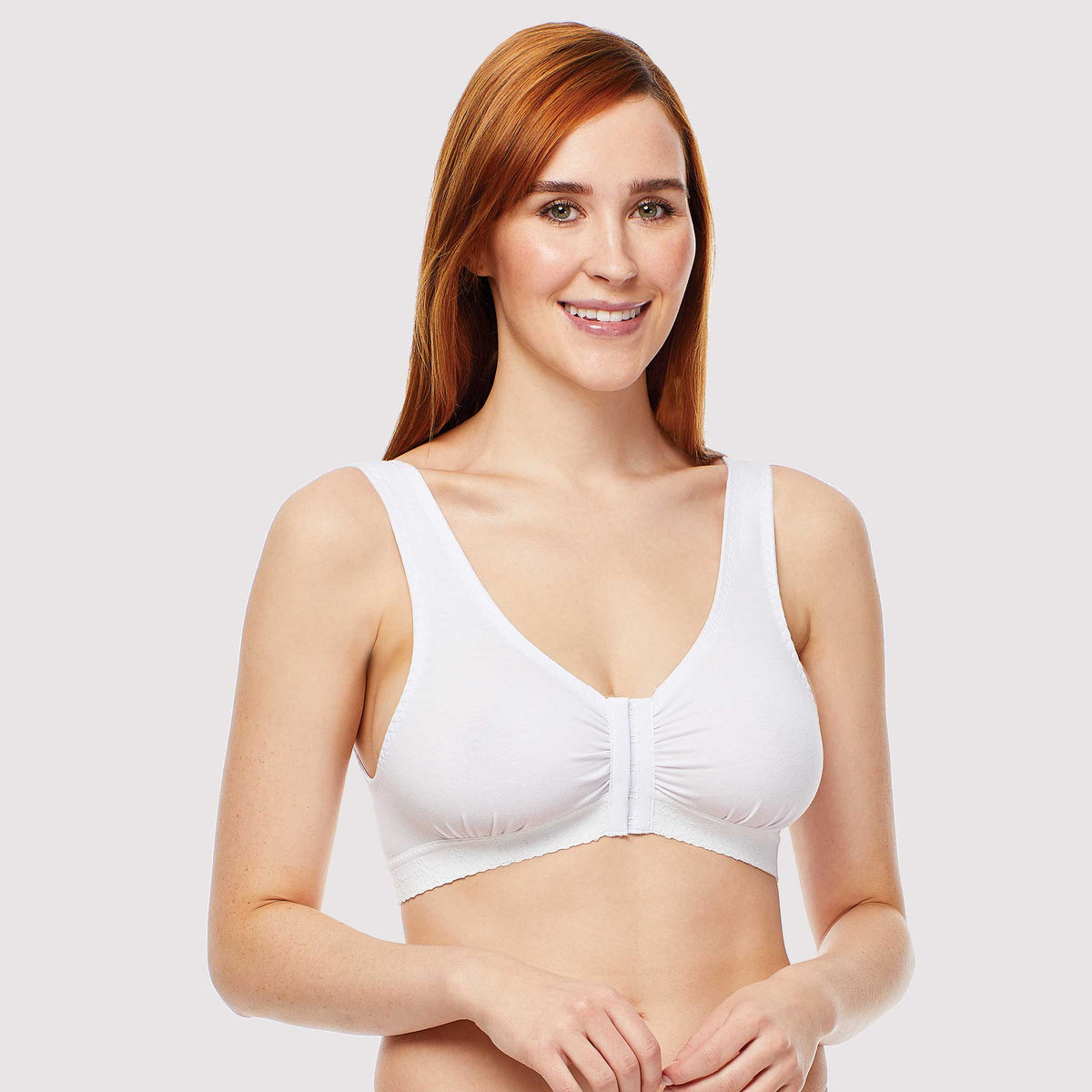 2 Pack Zip-Front Comfort Bras at Cotton Traders